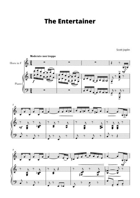 The Entertainer For French Horn And Piano Sheet Music