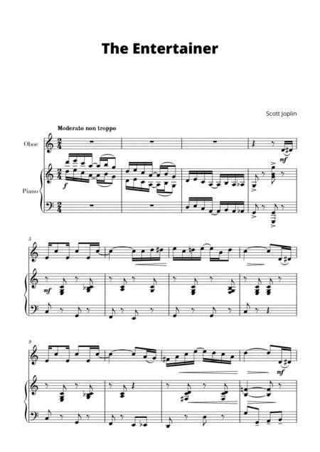 Free Sheet Music The Entertainer For Oboe And Piano