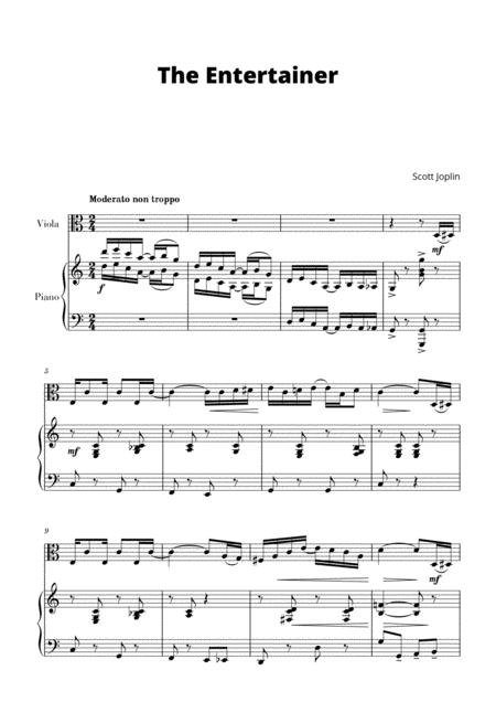 The Entertainer For Viola And Piano Sheet Music