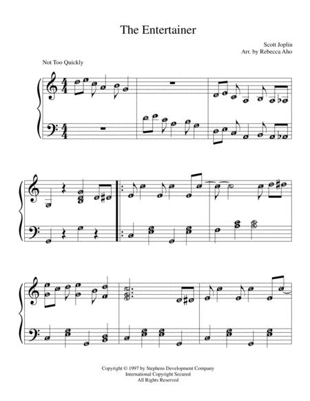 The Entertainer Rag By Scott Joplin For Ezplay Intermediate Piano Solo Sheet Music