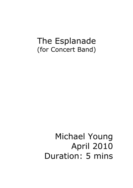 The Esplanade Concert Band Score Sheet Music