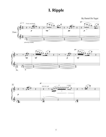 The Falls For Solo Piano Sheet Music