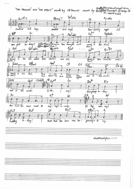 Free Sheet Music The Famine And The Feast