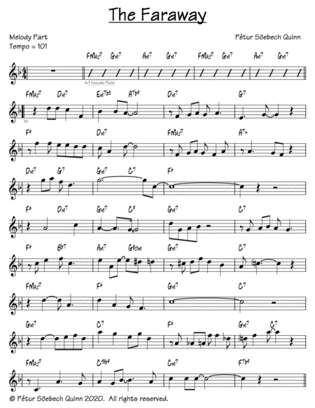 The Faraway Melody Part Sheet Music