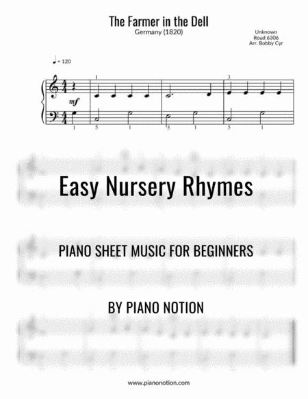 Free Sheet Music The Farmer In The Dell Easy Piano Solo