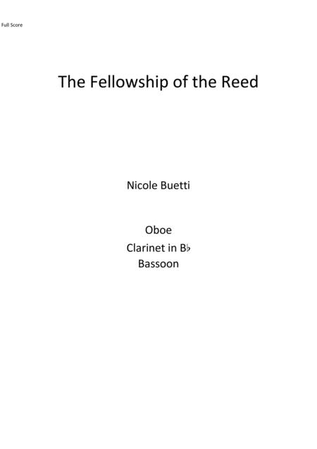 Free Sheet Music The Fellowship Of The Reed