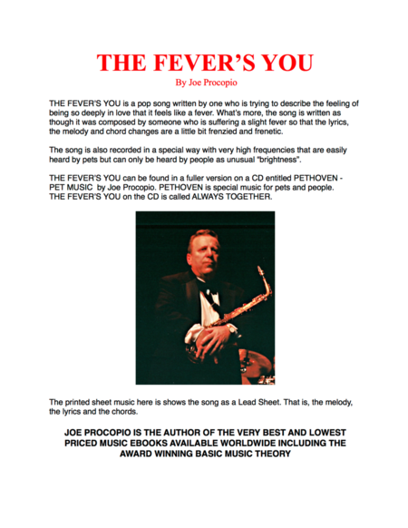 Free Sheet Music The Fevers You