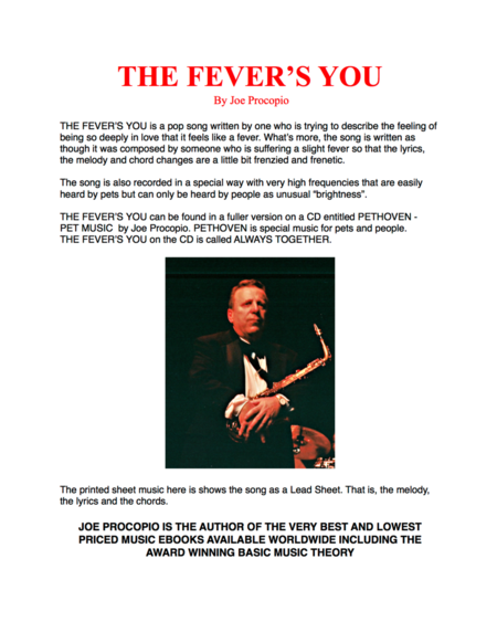 The Fevers You Sheet Music