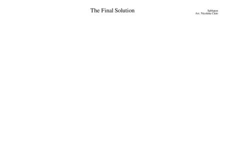 The Final Solution Sheet Music