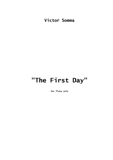 The First Day For Solo Flute Sheet Music