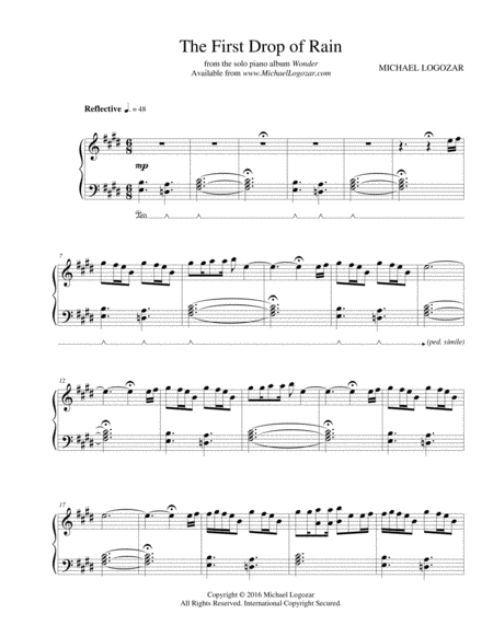 The First Drop Of Rain Sheet Music