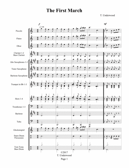 The First March Sheet Music