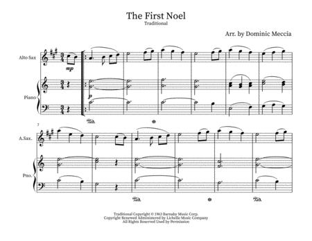 Free Sheet Music The First Noel Alto Bari Sax And Piano