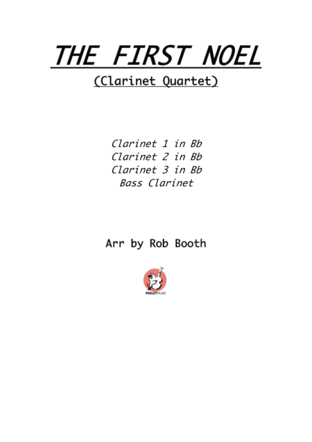 The First Noel Clarinet Quartet Sheet Music