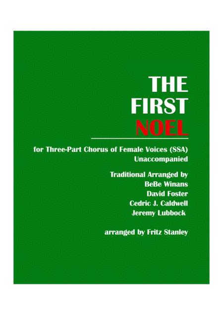 Free Sheet Music The First Noel Ssa A Cappella