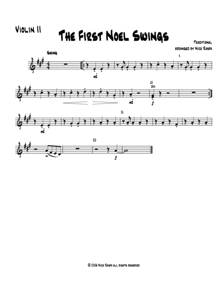 The First Noel Swings Violin 2 Part Sheet Music