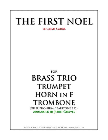 Free Sheet Music The First Noel Trumpet Horn In F Trombone Brass Trio