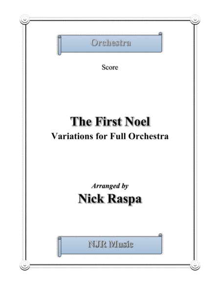 The First Noel Variations For Full Orchestra Full Set Sheet Music