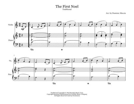 Free Sheet Music The First Noel Violin And Piano