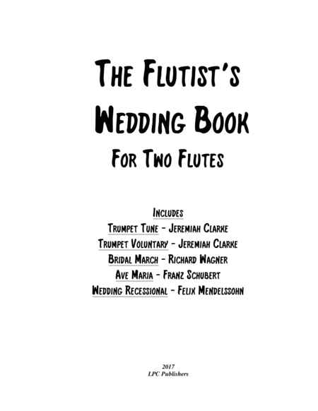 Free Sheet Music The Flutists Wedding Book