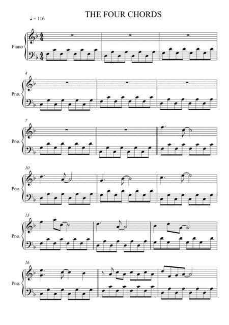 Free Sheet Music The Four Chords