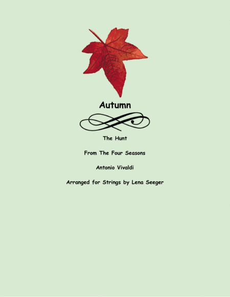 Free Sheet Music The Four Seasons Autumn Third Movement Two Violins And Cello