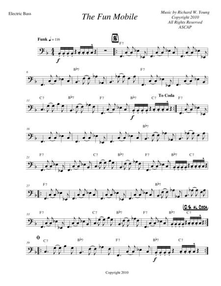 The Fun Mobile Electric Bass Sheet Music