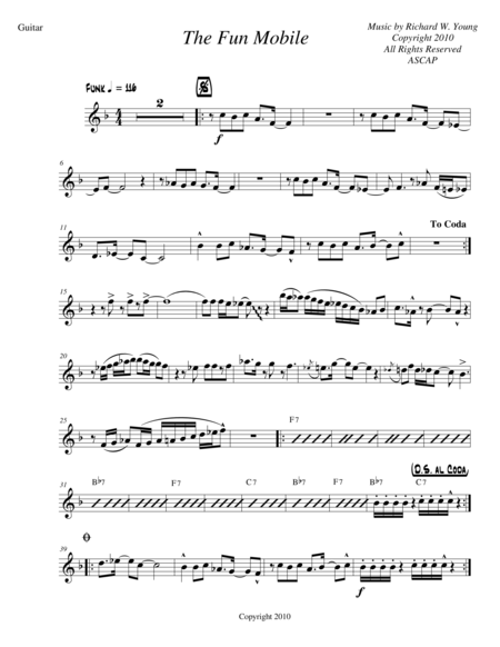 The Fun Mobile Guitar Sheet Music