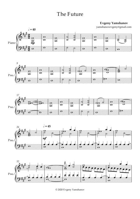 Free Sheet Music The Future Piano Solo