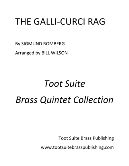 The Galli Curci Rag Sheet Music