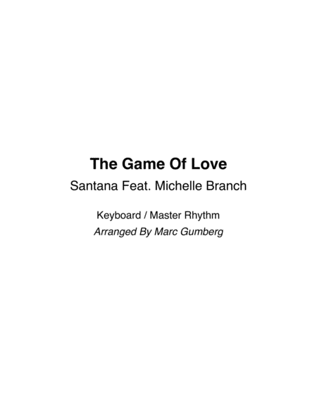 Free Sheet Music The Game Of Love