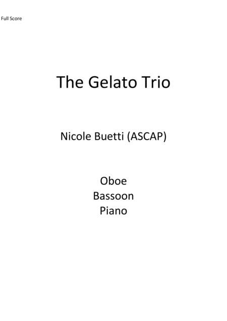 Free Sheet Music The Gelato Trio