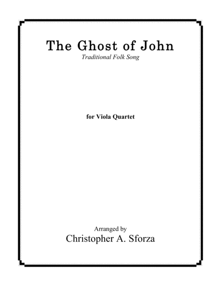 The Ghost Of John For Viola Quartet Sheet Music