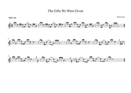 The Gifts We Were Given Sheet Music