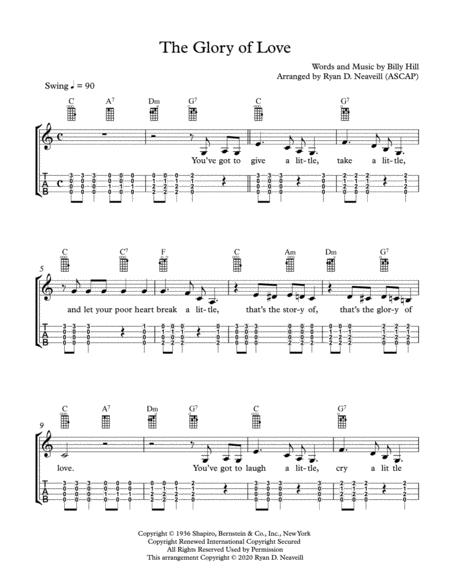 The Glory Of Love Arranged For Ukulele Sheet Music