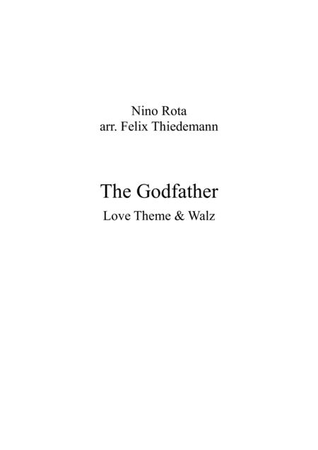 Free Sheet Music The Godfather Love Theme Walz Score Parts