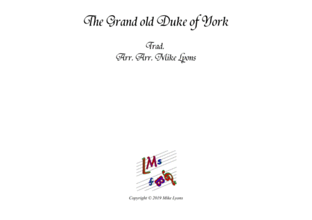 The Grand Old Duke Of York Brass Ensemble Sheet Music