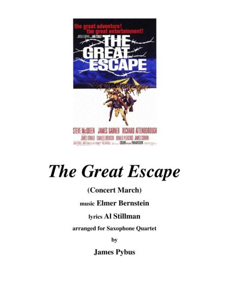 The Great Escape March Saxophone Quartet Arrangement Sheet Music