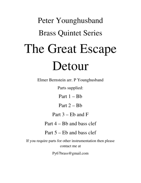 The Great Escape Sheet Music