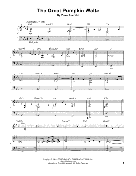 The Great Pumpkin Waltz Sheet Music