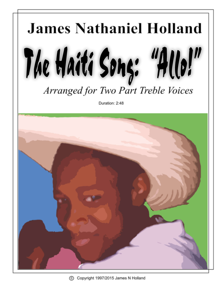 The Haiti Song Allo Arramged For Two Part Treble Voices Sheet Music