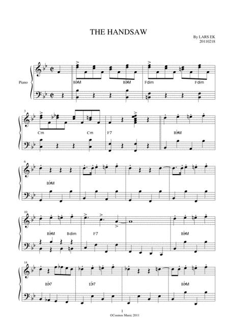 Free Sheet Music The Hand Saw