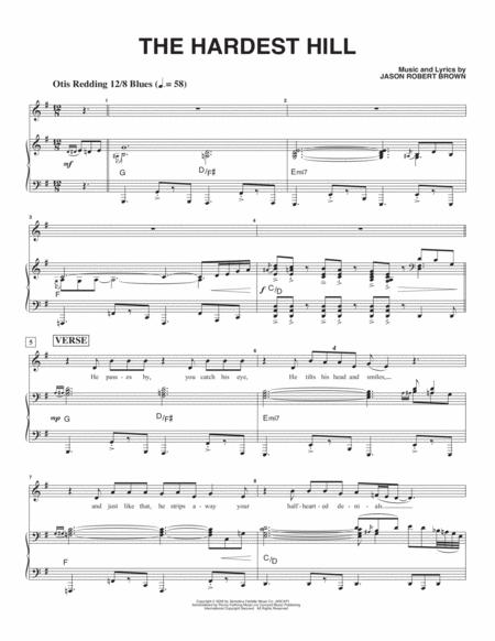 Free Sheet Music The Hardest Hill Original Key From How We React And How We Recover