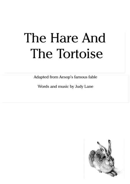 The Hare And The Tortoise A Song With A Message For School Children Sheet Music