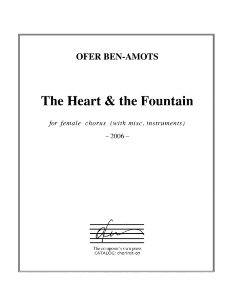 Free Sheet Music The Heart And The Fountain Ssaa