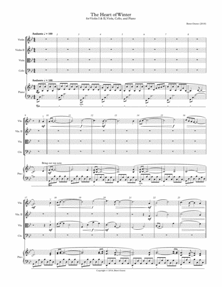 The Heart Of Winter Sheet Music