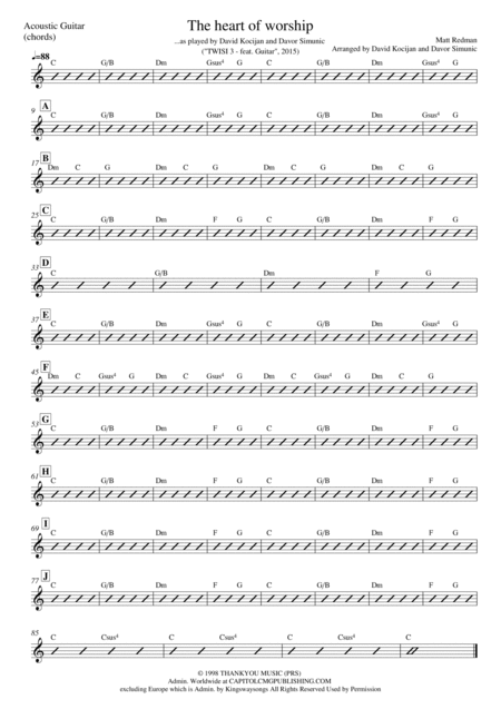 The Heart Of Worship When The Music Fades Guitar Alto Sax Sheet Music