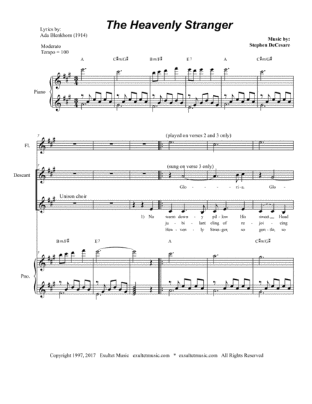 Free Sheet Music The Heavenly Stranger