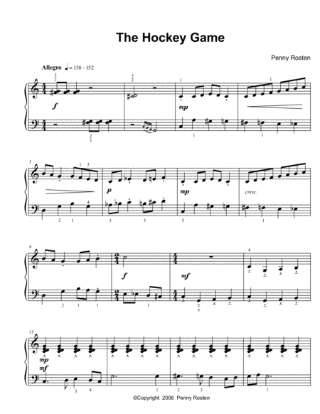 The Hockey Game Sheet Music