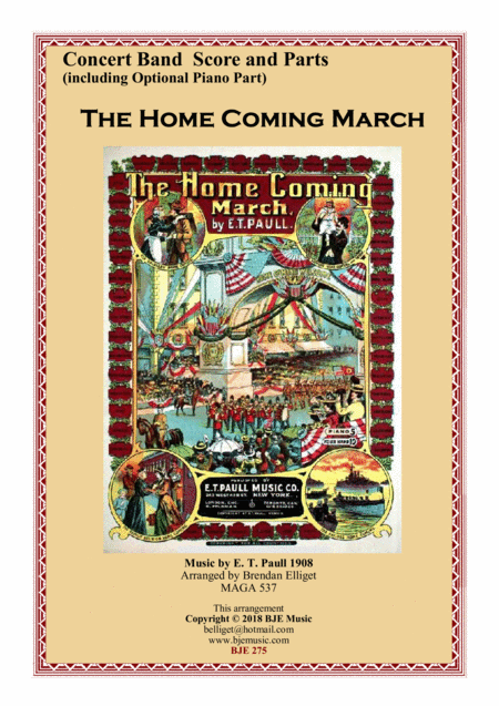 The Home Coming March 1908 Concert Band Score And Parts Pdf Sheet Music